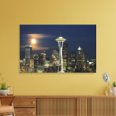 Washington, Seattle, Skyline nachts ab Kerry 1 Leinwanddruck (Insitu (Wohnzimmer))