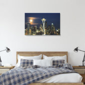Washington, Seattle, Skyline nachts ab Kerry 1 Leinwanddruck (Insitu (Schlafzimmer))