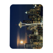 Washington, Seattle, Skyline nachts ab Kerry 1 Magnet (Vertikal)