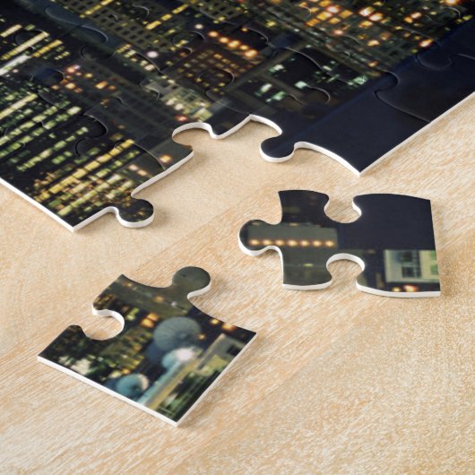 Washington, Seattle, Skyline nachts ab Kerry 1 Puzzle (Seite)