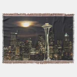 Washington, Seattle, Skyline nachts ab Kerry 2 Decke