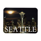 Washington, Seattle, Skyline nachts ab Kerry 2 Magnet (Horizontal)