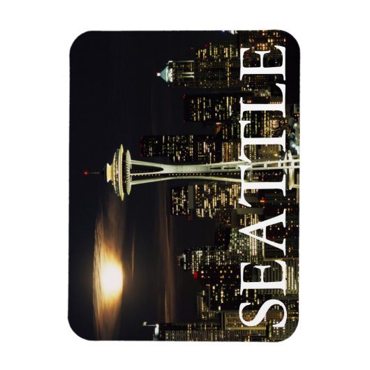 Washington, Seattle, Skyline nachts ab Kerry 2 Magnet (Vertikal)