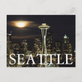 Washington, Seattle, Skyline nachts ab Kerry 2 Postkarte (Vorderseite)
