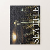 Washington, Seattle, Skyline nachts ab Kerry 2 Puzzle (Vertikal)