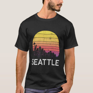 Washington Seattle Skyline Urban Gebäude T-Shirt