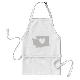 Washington Shaped Gray Washingtonian Gray Heart Schürze