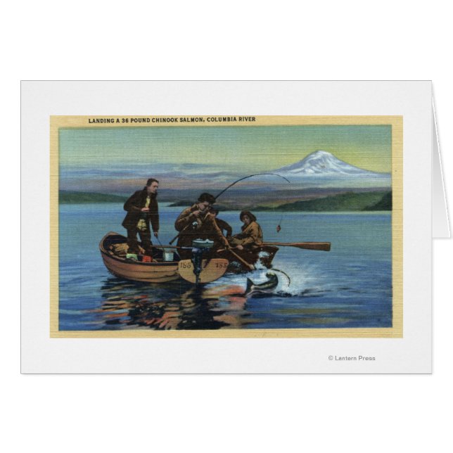 Washington - Sicht auf die Fischer, die einen Lach (Vorderseite (Horizontal))