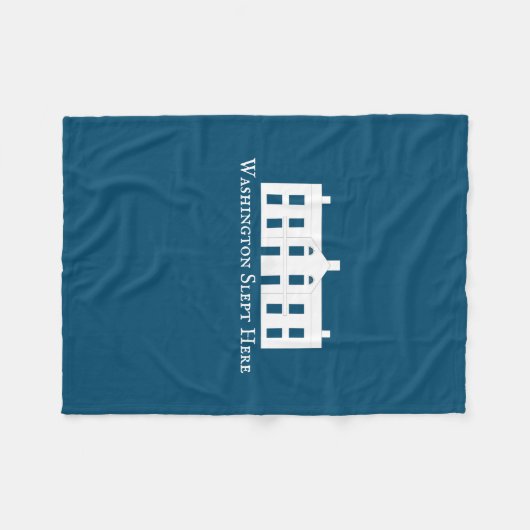 Washington Slept Here Fleece Blanket (Vorderseite (Horizontal))