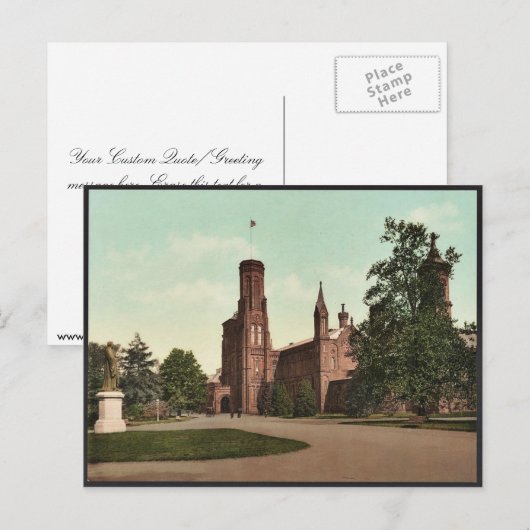 Washington. Smithsonian Institution classic Fotoc Postkarte (Vorne/Hinten)
