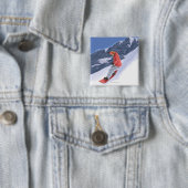 Washington Snowboarding Vintage Travel Poster Button (Beispiel)