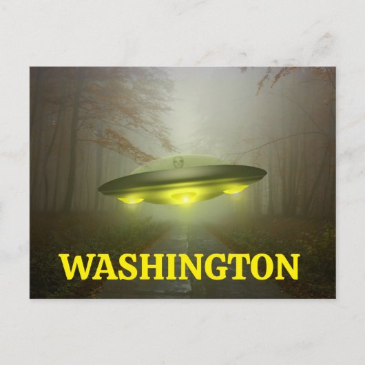 WASHINGTON SPACESHIP UFO Postkarte (Vorderseite)