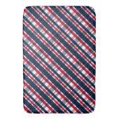 Washington Sports Fan Blue White Red Kariert Badematte (Vorderseite Vertikal)