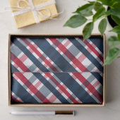 Washington Sports Fan Blue White Red Kariert Seidenpapier (Geschenk)