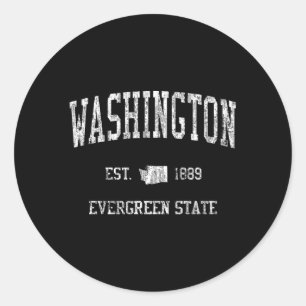 Washington Sports Runder Aufkleber