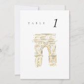 Washington Sq Park New York Wedding Tischnummer (Vorderseite)