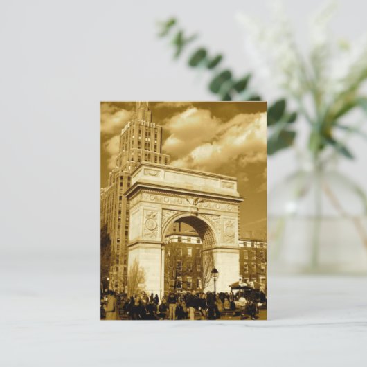 Washington Square Arch Postkarte (Stehend Vorderseite)