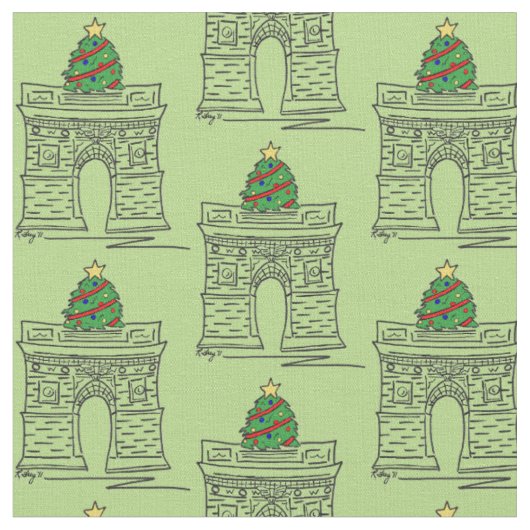 Washington Square Christmas Tree NYC Holiday Stoff (Nahaufnahme)
