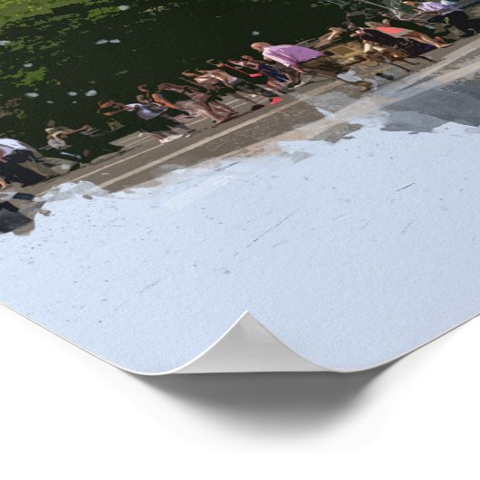 Washington Square Park Greenwich Village mit TEXT Poster (Ecke)