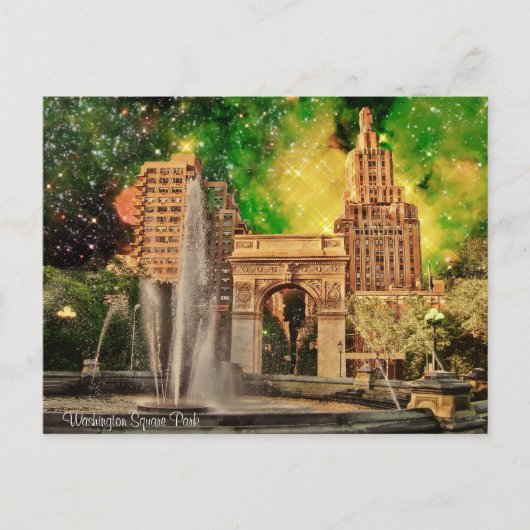 Washington Square Park, NYC Postkarte (Vorderseite)