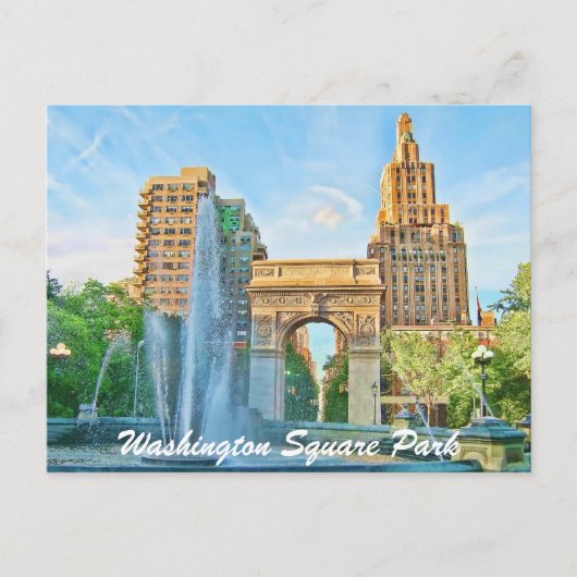 Washington Square Park Postkarte (Vorderseite)