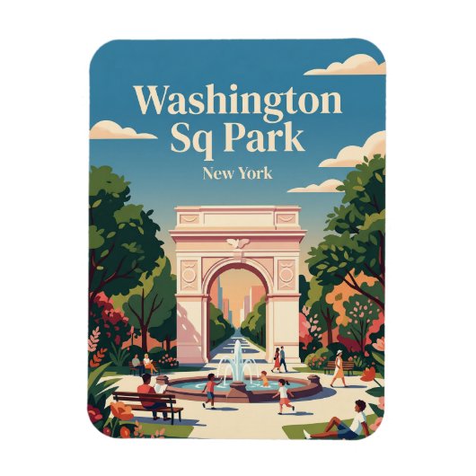 Washington Square Park USA Magnet (Vertikal)