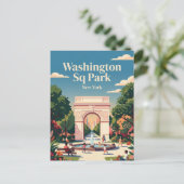 Washington Square Park USA Postkarte (Stehend Vorderseite)