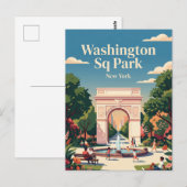 Washington Square Park USA Postkarte (Vorne/Hinten)