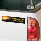 Washington Squatcher Bigfoot Hunter Autoaufkleber (Auf Lkw)