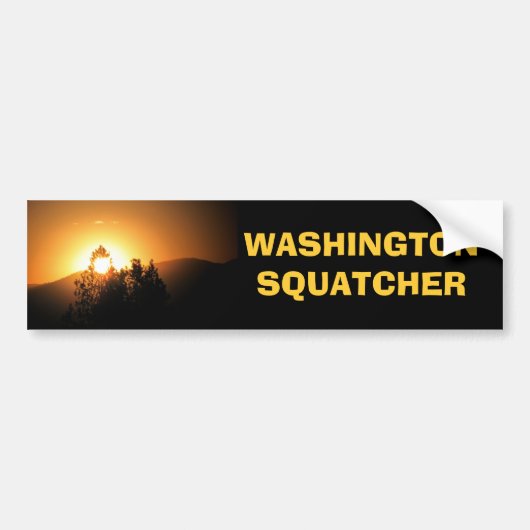 Washington Squatcher Bigfoot Hunter Autoaufkleber (Vorne)