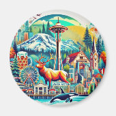 Washington Staat Adventure Magnet (Vorne)