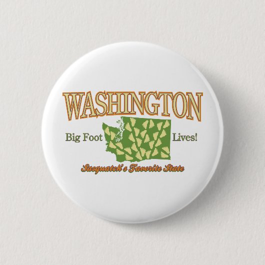Washington Staat - Bigfoot Lives! Button (Vorderseite)