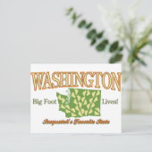 Washington Staat - Bigfoot Lives! Postkarte (Stehend Vorderseite)
