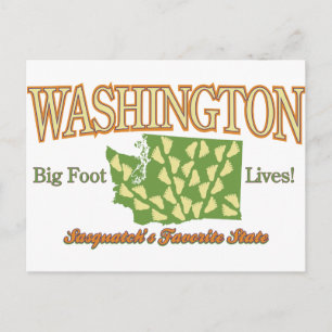 Washington Staat - Bigfoot Lives! Postkarte