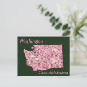 Washington Staat Blume Collage Map Postkarte (Stehend Vorderseite)