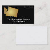 Washington Staat Business Card Metallic Gold Visitenkarte (Vorne/Hinten)