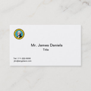 Washington Staat Business Card Visitenkarte