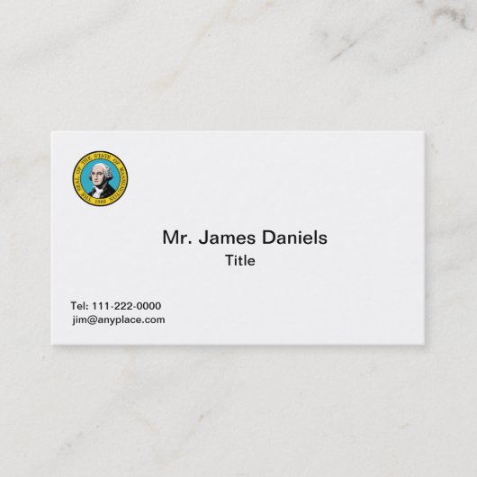Washington Staat Business Card Visitenkarte (Vorderseite)