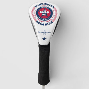 Washington Staat Circle Custom Golf Head Cover Headcover