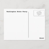 Washington Staat Ferry Postkarte (Rückseite)