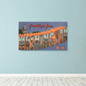 Washington (Staat) - Große Briefmarkenszenen 2 Leinwanddruck (Insitu (Holzboden))