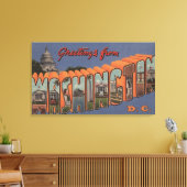 Washington (Staat) - Große Briefmarkenszenen 2 Leinwanddruck (Insitu (Wohnzimmer))