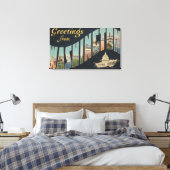 Washington (Staat) - Große Briefmarkenszenen 3 Leinwanddruck (Insitu (Schlafzimmer))