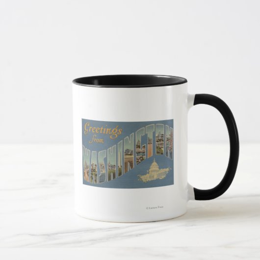Washington (Staat) - Große Briefmarkenszenen Tasse (Rechts)