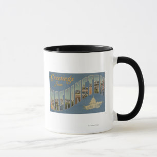 Washington (Staat) - große Buchstabe-Szenen Tasse