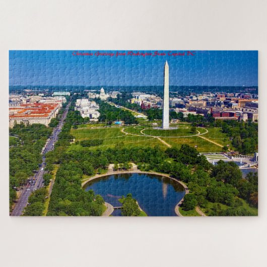 Washington Staat Hauptstadt DC. Weihnachtsgrüße Puzzle (Horizontal)
