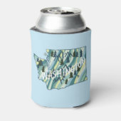 Washington Staat Illustriert Map Dosenkühler (Kanne Rückseite)