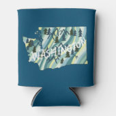 Washington Staat Illustriert Map Dosenkühler (Vorderseite)