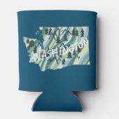 Washington Staat Illustriert Map Dosenkühler (Rückseite)