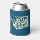 Washington Staat Illustriert Map Dosenkühler (Kanne Rückseite)